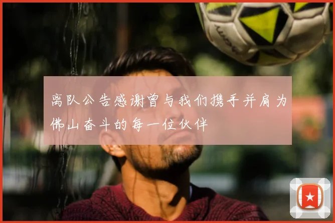 离队公告感谢曾与我们携手并肩为佛山奋斗的每一位伙伴